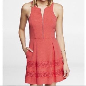 Express coral fit and flare dress size 0